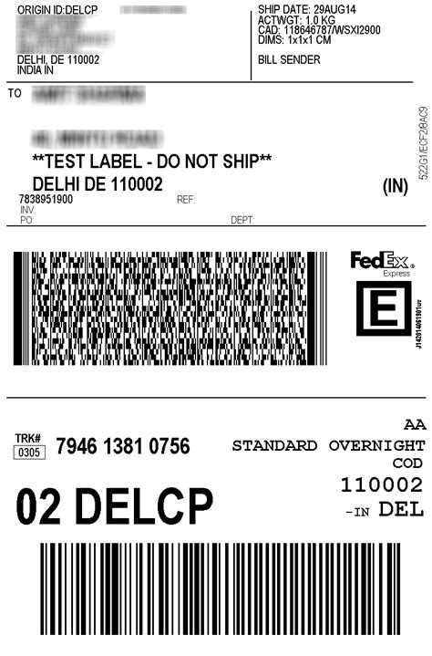 print fedex shipping labels  india woocommerce plugin