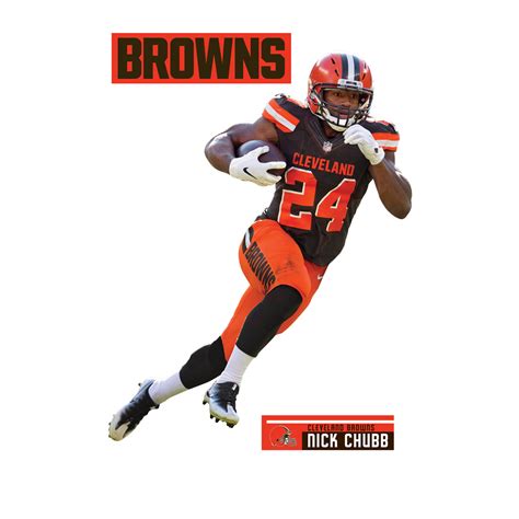 Nick Chubb Nfl Removable Wall Decal Fathead Official Site Fathead Llc