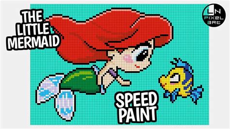 The Little Mermaid Pixel Art Speedpaint Speedpaint Pixelart Youtube