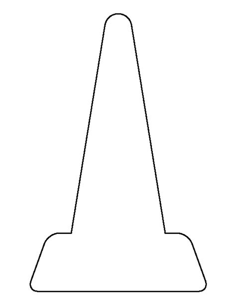 Printable Traffic Cone Template