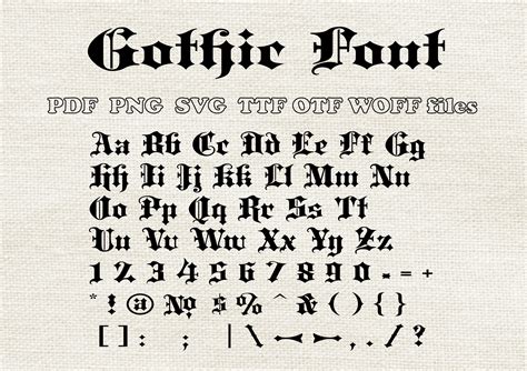 Gothic Old English And German Style Font Rock Font For Etsy