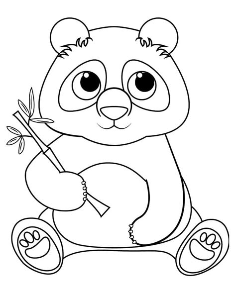 Dibujos De Pequeño Panda Para Colorear Para Colorear Pintar E Imprimir