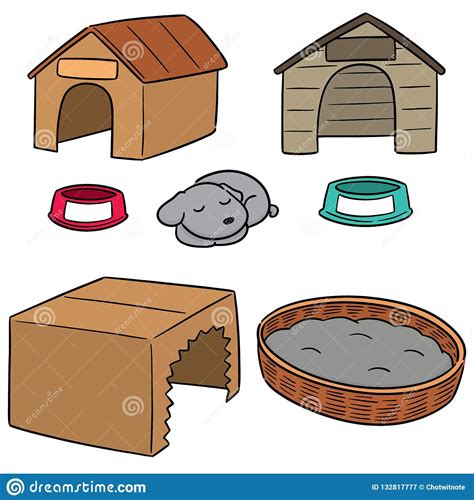 Vector Set Of Dog House Stock Vector Illustration Of Sign 132817777