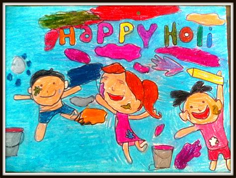 Cartoon Holi Drawing For Kids And Many Other Popular Animated