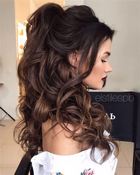 The Prom Hairstyles Half Up Half Down Ponytail For Long Hair The