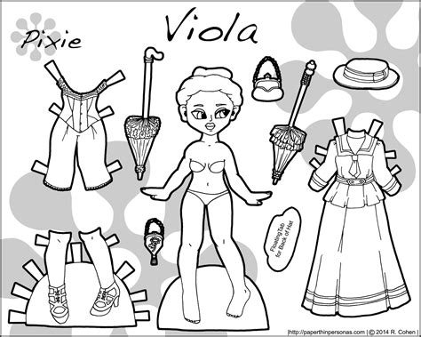 A Paper Doll To Print From The 1890s Paper Thin Personas