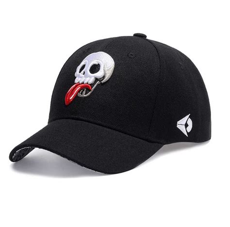 Brand Design Baseball Cap Funny Skull Embroidery Cap Men Hip Hop Caps ...