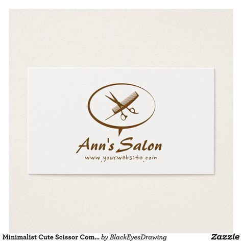 Minimalist Cute Scissor Comb Hair Beauty Salon Business Card Zazzle