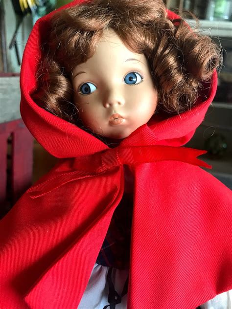 little red riding hood porcelain doll fairy tale forests of etsy