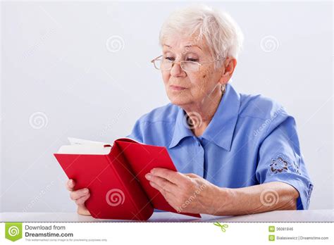 Grandma Reading Book Stock Photo Image Of Elderly Lady 36081846