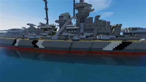 Battleship Dkm Bismarck 11 Ww2 Minecraft Map