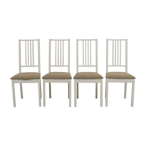 Shop for dining chairs newest collections only at ikea indonesia. 82% OFF - IKEA IKEA White with Tan Upholstered Dining ...