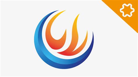 Adobe Illustrator 3d Flame Fire Logo Design Tutorial Circle Logo