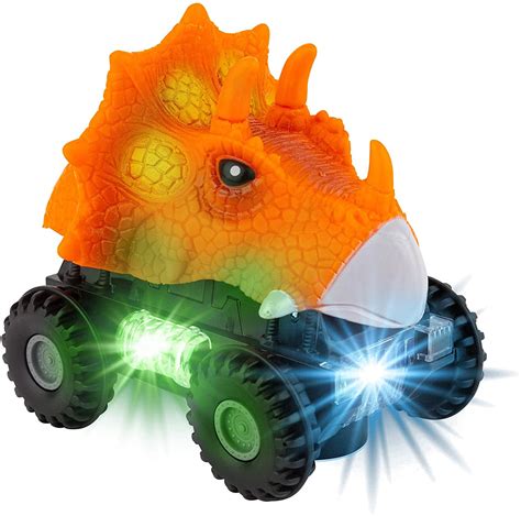 Toy To Enjoy Dinosaur Car Play Vehicle With Led Lights And Sound