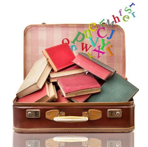 Vintage Suitcase Full Of Books Stock Image Image Of Object