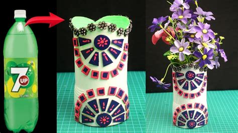 Diy Plastic Bottle Flower Vase Craft Ideas Plastic Bottle