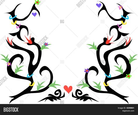 Tattoo Borders Floral Vector And Photo Free Trial Bigstock