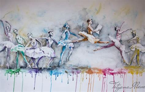 Watercolor And Oil Paintings By Tatyana Ilieva Cuded Ballet