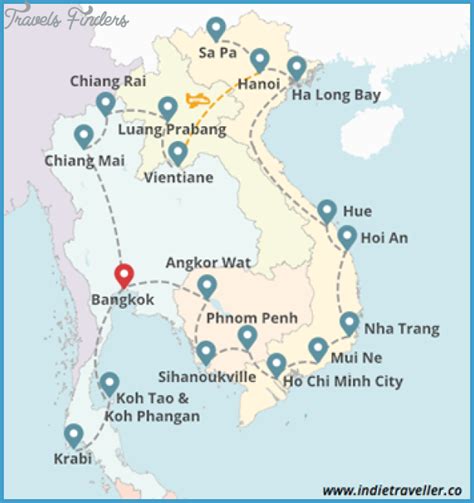 Southeast Asia Travel Map Travelsfinderscom