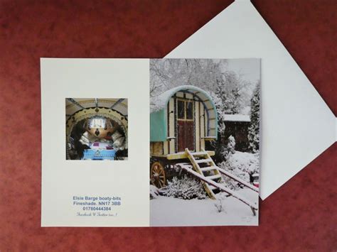 Christmas Gypsy Caravan Greetings Card Snowy Scene Stationery