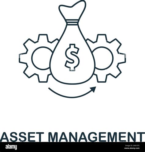 Asset Management Icon Outline Style Thin Line Creative Asset