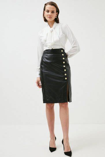 Leather Skirts Leather Pleated And Leather Mini Skirts Karen Millen