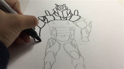 How To Draw Omega Upgraded From Fortnite Battle Royale Youtube