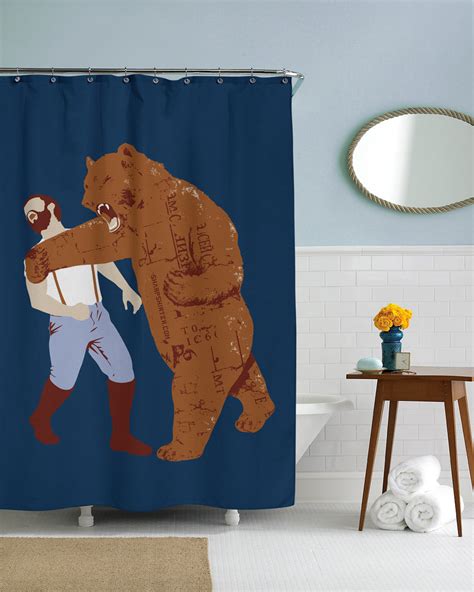 Bear Strikes Back Shower Curtain Sharp Shirter