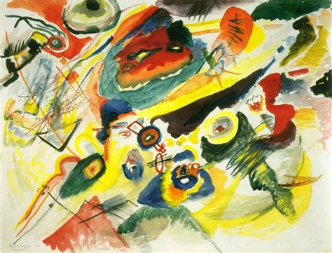 Kandinsky Watercolor With Red Spot Aquarell Mit Rotem Fleck 1913