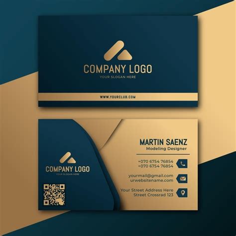 Free Vector Gold Foil Business Card Template
