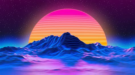 2560x1440 Retro Big Sunset 5k 1440p Resolution Hd 4k Wallpapers Images