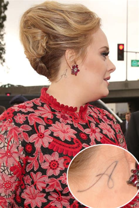 Adele Gets New Tattoo On Her Neck