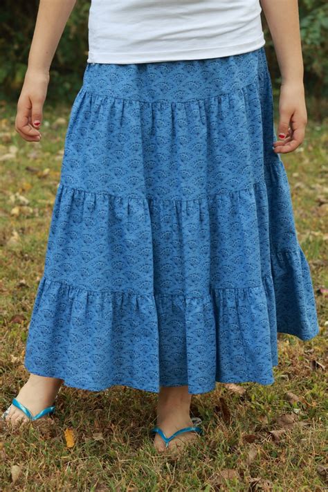 Girls Modest Tiered Peasant Prairie Skirt Choose Your Etsy