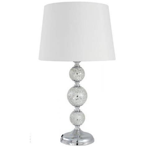 Silver Sparkle Triple Ball Table Lamp Lighting Homesdirect365