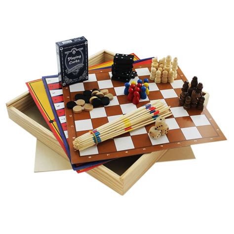 10 In 1 Wooden Game Set From 1200 Gbp Wooden Games Board Games 10