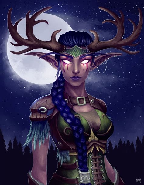 Night Elf Druid Sammy Hancock Arte Fantasy World Of Warcraft Arte
