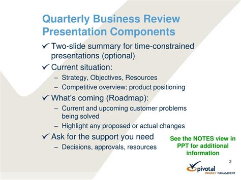 Quarterly Business Review Template Free Printable Templates