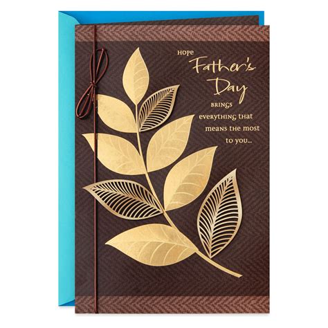 Gold Leaves Fathers Day Card Greeting Cards Hallmark