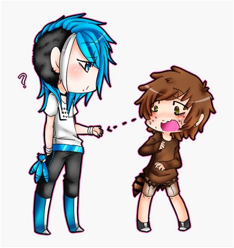 Chibi Couple Holding Hands Base Anime Chibi Hand Drawing Hd Png