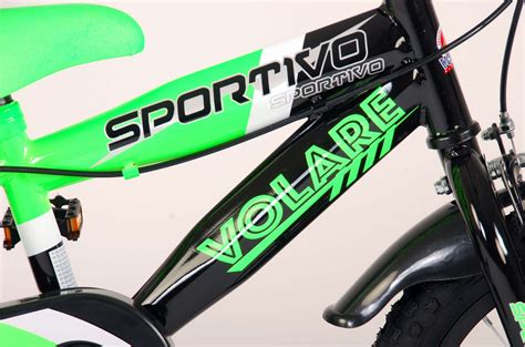 Volare Sportivo Childrens Bicycle Boys 14 Inch Neon Green Black