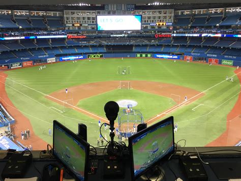 View From Our Booth Inside Rogers Centre No Open Roof Today R