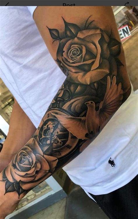 Rose Tattoo Sleeve Man
