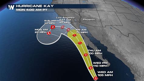Hurricane Kay Cone WeatherNation