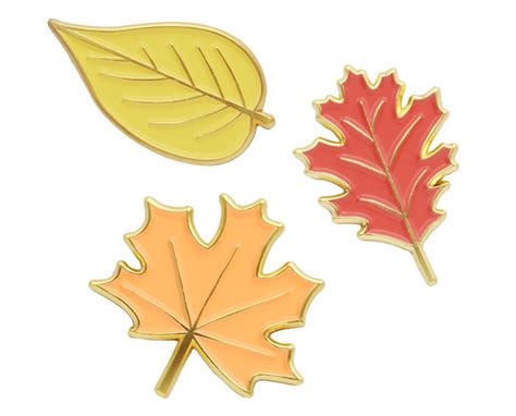 Autumn Leaves Enamel Lapel Pin Set Enamel Lapel Pin Autumn Leaves