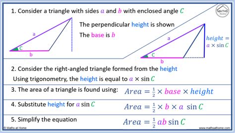 How To Find The Area Of A Triangle Using The Sine Rule