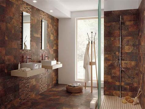 Brown bathroom tiles cover the spectrum from terracotta to deep woody hues, bringing warmth and nature to the room. Brown Bathroom Floor Tiles - Decor IdeasDecor Ideas