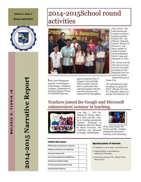 Narrative Report On Brigada Eskwela 2014 Teaching Pedagogy Images