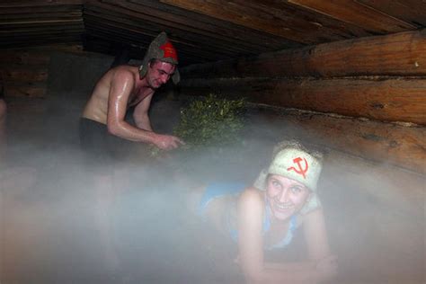 russian mobile sauna delivers steam baths to your doorstep