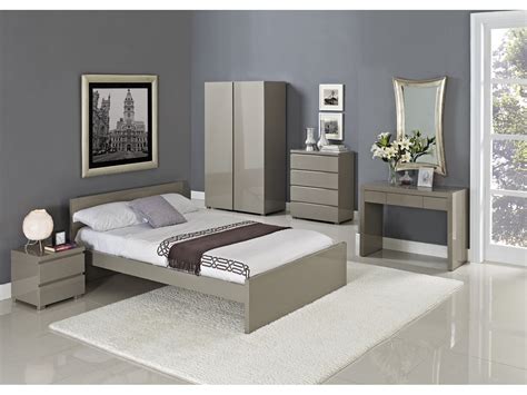 Bed with led lighting ef gala. Puro Stone or Cream High Gloss Bedroom Furniture - Beds ...