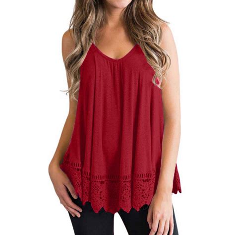 Plus Size Cami Vest For Women Summer Sleeveless Casual Loose Solid T